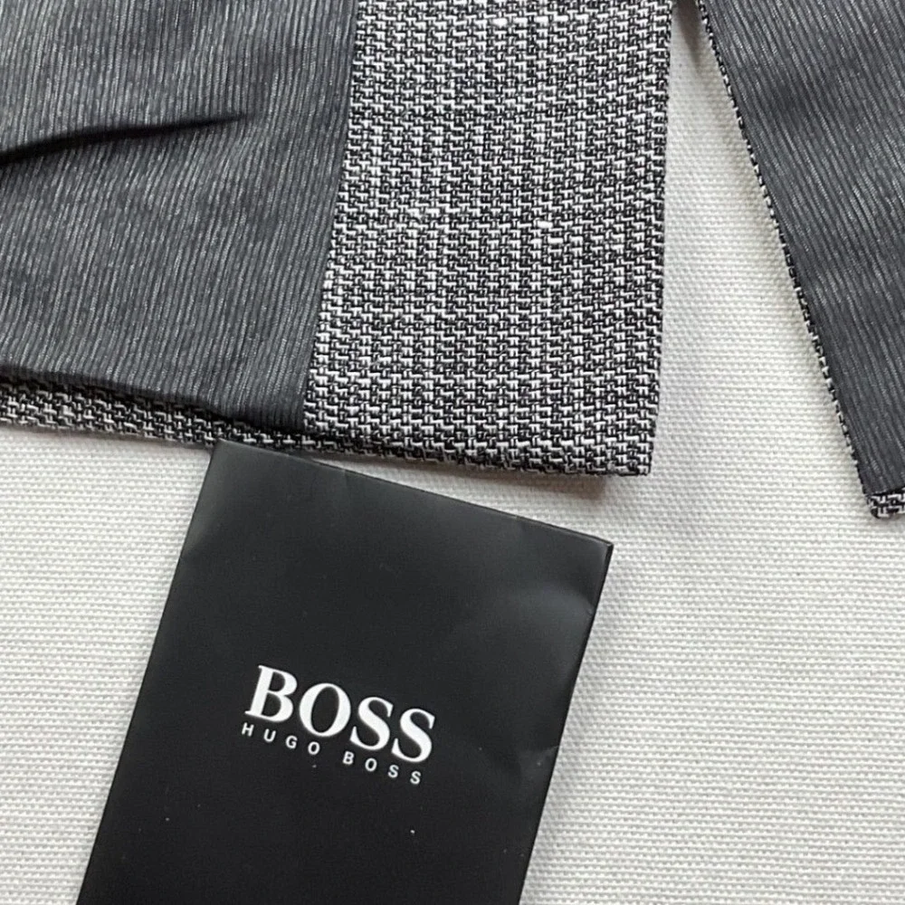 Hugo Boss Hutson Slim Fit Grey Textured Blazer Sport Coat Mens 40R US 50 EU